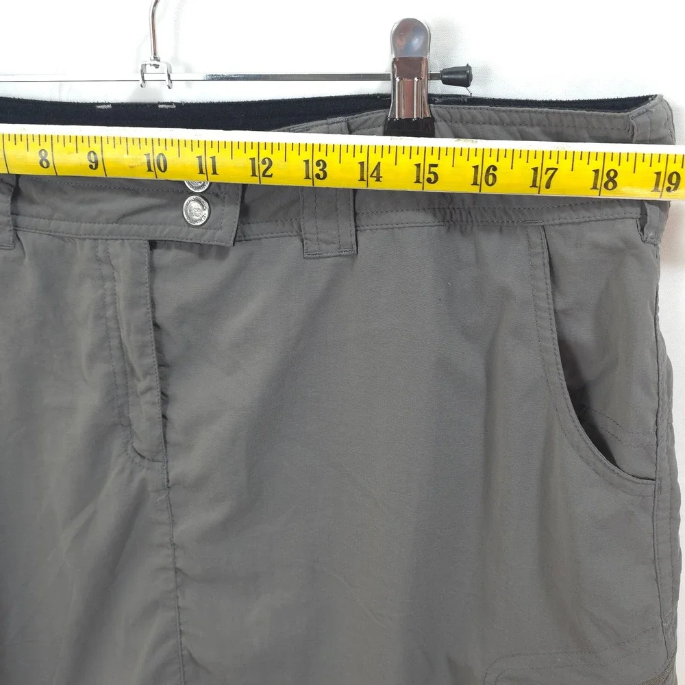 ExOfficio Hiking Skirt Cargo Pockets Grey‎ Women 16 Gorpcore Outdoor Utility